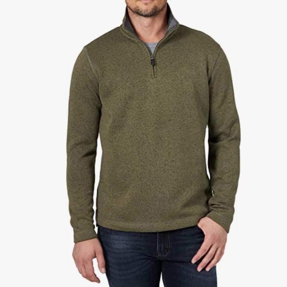 Wrangler Authentics Men's Long Sleeve Fleece Quarter-Zip